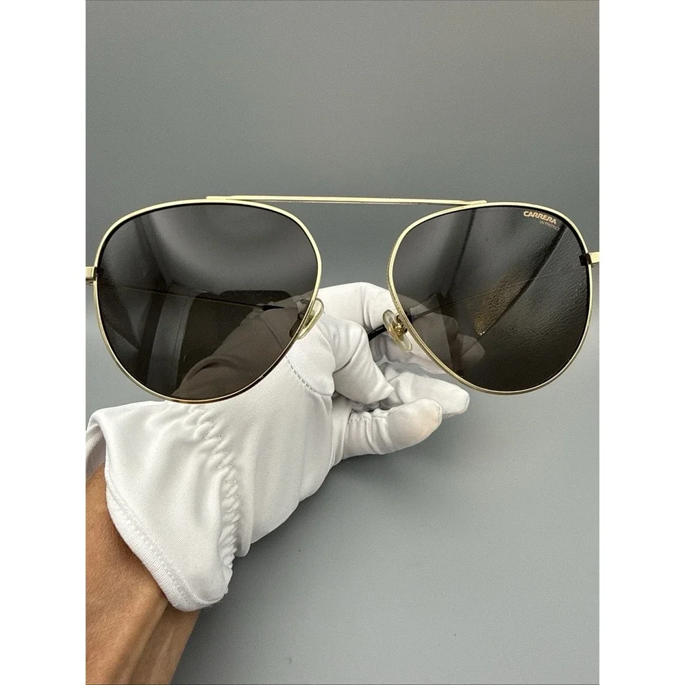 Carrera Authentic 188/G/S Gold Aviator Sunglasses J5GIR Luxury Memory Metal Rich